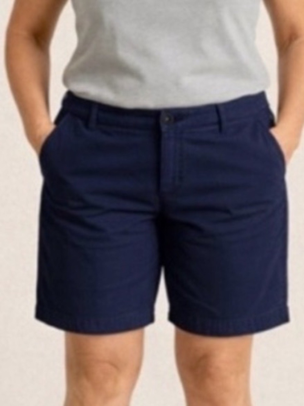 Eileen Fisher High Rise Bermuda Shorts Blue XL